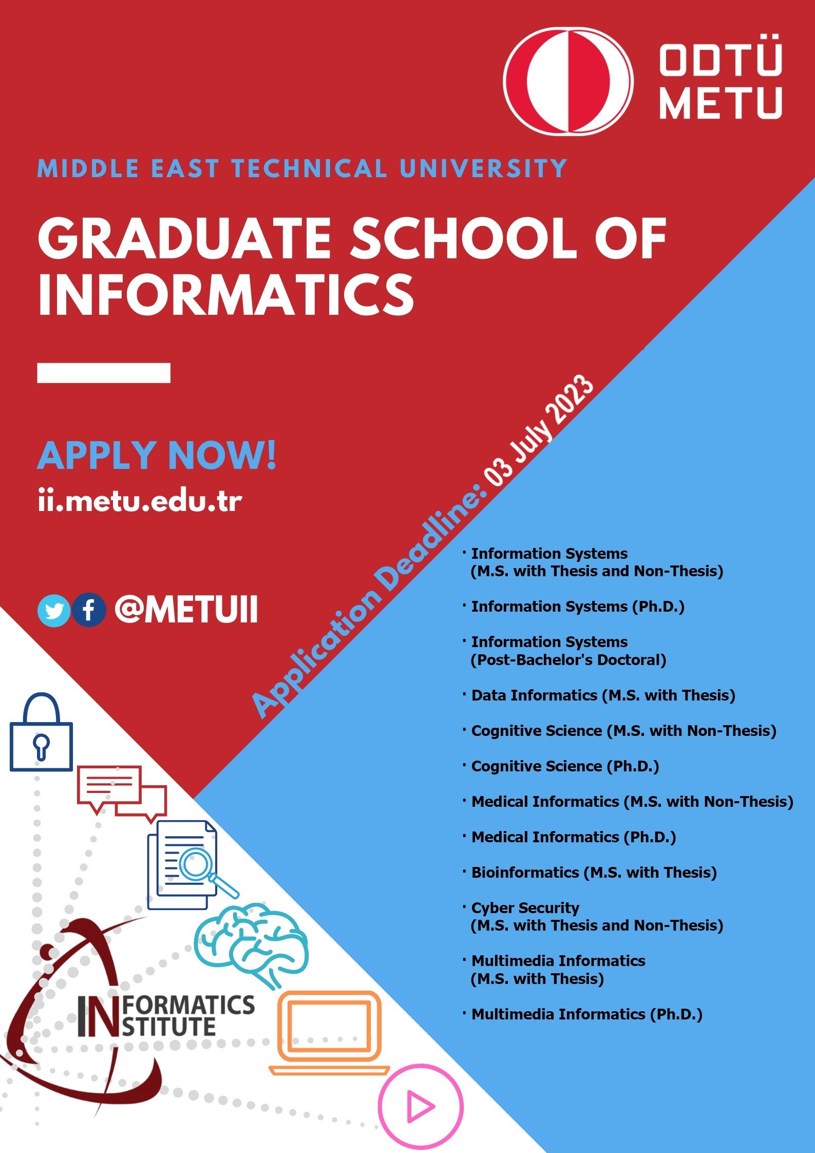 Important Dates & Programs Opened to Application Graduate School of